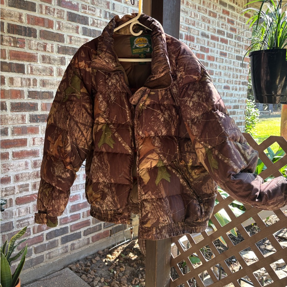 Cabela's Woodland Camo Puffer Jacket